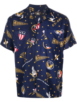 

Logo-print short-sleeve shirt, Ralph Lauren RRL Logo-print short-sleeve shirt