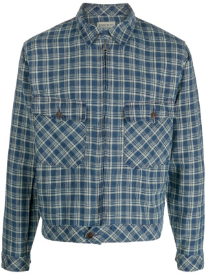 

Zip-up plaid shirt jacket, Ralph Lauren RRL Zip-up plaid shirt jacket