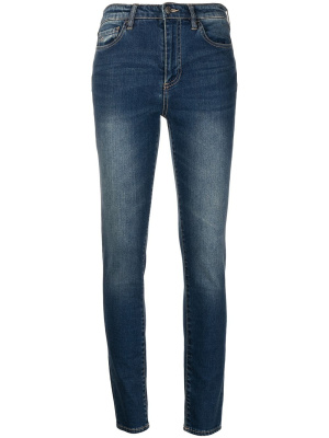 

High-rise slim-cut jeans, Armani Exchange High-rise slim-cut jeans