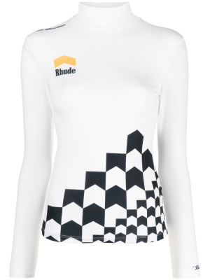 

High-neck long-sleeve T-shirt, Rhude High-neck long-sleeve T-shirt