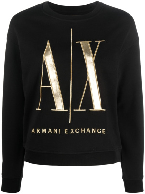 

Logo-patch cotton sweatshirt, Armani Exchange Logo-patch cotton sweatshirt