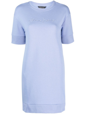 

Logo-embroidered T-shirt dress, Armani Exchange Logo-embroidered T-shirt dress