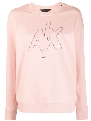 

Logo-embellishment cotton sweatshirt, Armani Exchange Logo-embellishment cotton sweatshirt