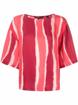 

Stripe-print short-sleeve top, Armani Exchange Stripe-print short-sleeve top