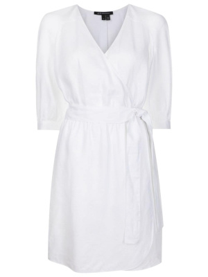 

V-neck linen dress, Armani Exchange V-neck linen dress