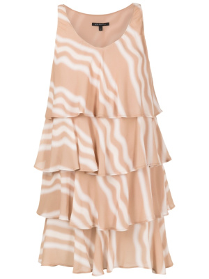

U-neck ruffled mini dress, Armani Exchange U-neck ruffled mini dress