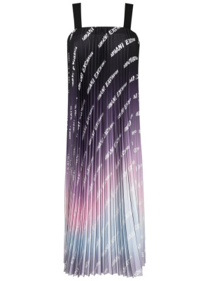 

Logo-print pleated dress, Armani Exchange Logo-print pleated dress
