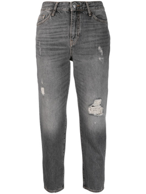 

Distresses cropped-leg jeans, Armani Exchange Distresses cropped-leg jeans