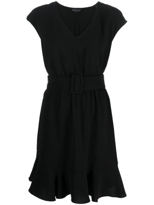 

V-neck belted dress, Armani Exchange V-neck belted dress