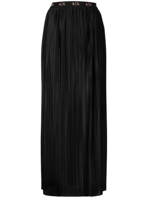 

Logo-waistband pleated skirt, Armani Exchange Logo-waistband pleated skirt