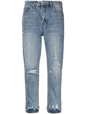 

Ripped-detail cropped jeans, Armani Exchange Ripped-detail cropped jeans