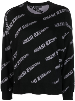 

Logo-print cotton sweatshirt, Armani Exchange Logo-print cotton sweatshirt