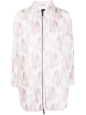

Floral-print plissé-effect jacket, Armani Exchange Floral-print plissé-effect jacket