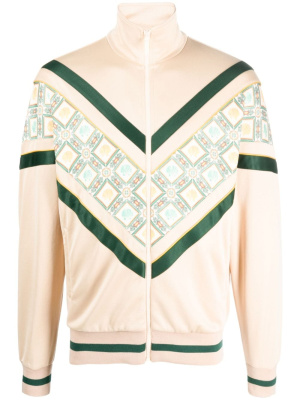 

Zalij-pattern satin bomber jacket, Drôle De Monsieur Zalij-pattern satin bomber jacket