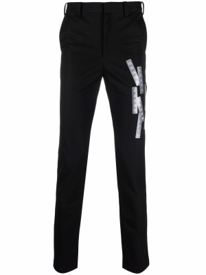 

Label-print straight-leg trousers, Doublet Label-print straight-leg trousers