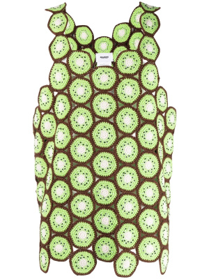 

Kiwi-embroidered knitted vest, Doublet Kiwi-embroidered knitted vest