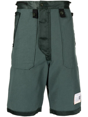 

Logo-patch cotton-blend Bermuda shorts, Maison Mihara Yasuhiro Logo-patch cotton-blend Bermuda shorts