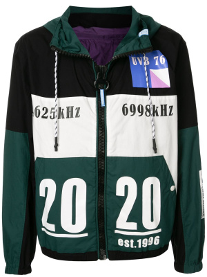 

Graphic-print hooded jacket, Maison Mihara Yasuhiro Graphic-print hooded jacket