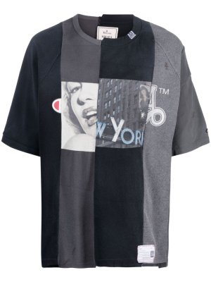 

Panelled crew-neck cotton T-shirt, Maison Mihara Yasuhiro Panelled crew-neck cotton T-shirt