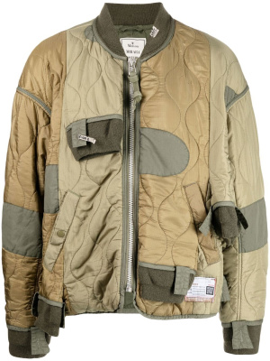 

Patchwork quilted bomber jacket, Maison Mihara Yasuhiro Patchwork quilted bomber jacket