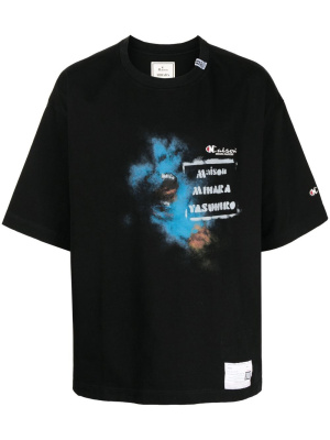 

Logo-print cotton T-shirt, Maison Mihara Yasuhiro Logo-print cotton T-shirt