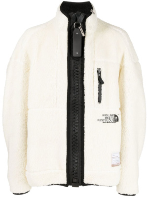 

Embroidered-logo fleece jacket, Maison Mihara Yasuhiro Embroidered-logo fleece jacket