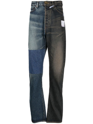 

Two-tone straight-leg jeans, Maison Mihara Yasuhiro Two-tone straight-leg jeans
