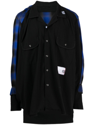 

Back Covered cotton shirt, Maison Mihara Yasuhiro Back Covered cotton shirt