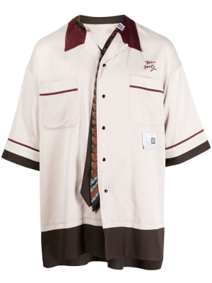 

Short-sleeve bowling shirt, Maison Mihara Yasuhiro Short-sleeve bowling shirt
