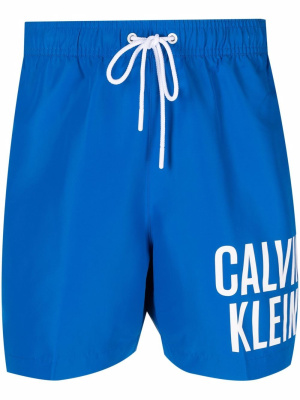 

Logo-print drawstring swimming shorts, Calvin Klein Logo-print drawstring swimming shorts