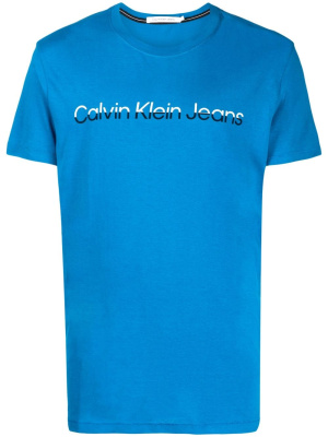 

Logo-print crew-neck T-shirt, Calvin Klein Logo-print crew-neck T-shirt