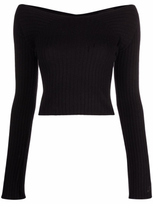

Off-shoulder long-sleeve top, Axel Arigato Off-shoulder long-sleeve top