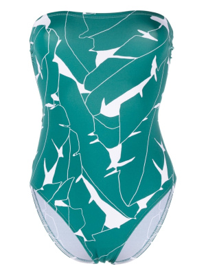 

Abstract-print bustier swimsuit, ERES Abstract-print bustier swimsuit