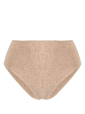 

High-waist smocked bikini bottoms, TOTEME High-waist smocked bikini bottoms