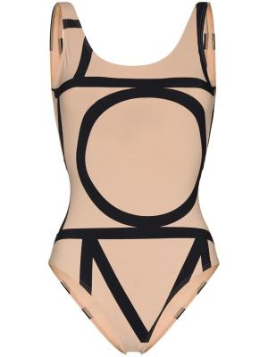 

Monogram-print swimsuit, TOTEME Monogram-print swimsuit