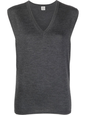 

V-neck knitted vest, TOTEME V-neck knitted vest