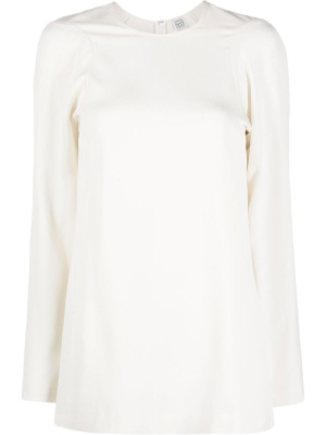 

Slouched-shoulder long-sleeve blouse, TOTEME Slouched-shoulder long-sleeve blouse