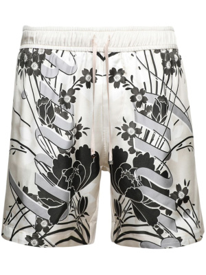 

Floral-print silk shorts, AMIRI Floral-print silk shorts