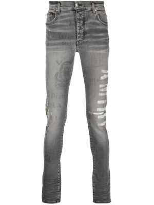 

Distressed skinny-cut jeans, AMIRI Distressed skinny-cut jeans