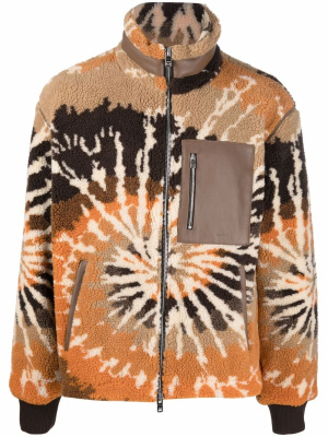 

Tie-dye pattern fleece jacket, AMIRI Tie-dye pattern fleece jacket