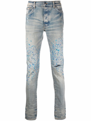 

Paint-splatter detail denim jeans, AMIRI Paint-splatter detail denim jeans