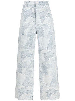 

Patchwork wide-leg jeans, AMIRI Patchwork wide-leg jeans