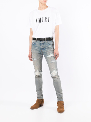 

Ultra Suede denim jeans, AMIRI Ultra Suede denim jeans