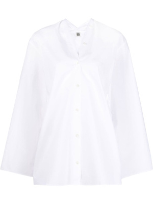 

V-neck poplin blouse, TOTEME V-neck poplin blouse