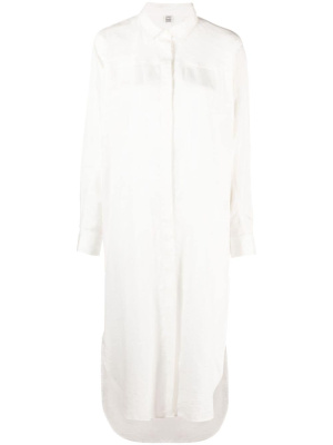 

Long-sleeved striped shirt dress, TOTEME Long-sleeved striped shirt dress