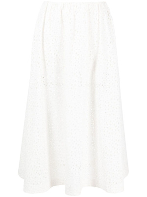 

Broderie-anglaise midi skirt, TOTEME Broderie-anglaise midi skirt