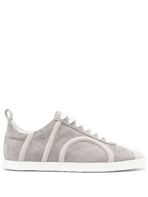 

Raised-monogram leather sneakers, TOTEME Raised-monogram leather sneakers