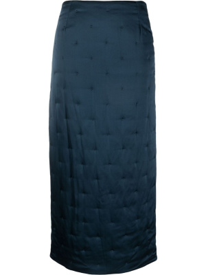 

Satin point-stitch midi skirt, TOTEME Satin point-stitch midi skirt