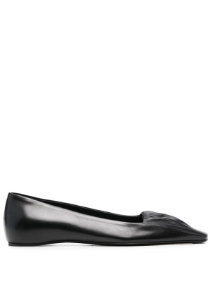 

Square-toe leather ballerina shoes, TOTEME Square-toe leather ballerina shoes