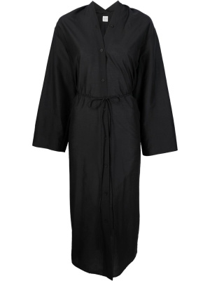 

Tie-waist shirt dress, TOTEME Tie-waist shirt dress